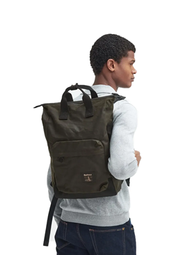 ZAINO FIELD IN TESSUTO CERATO OLIVE BLACK